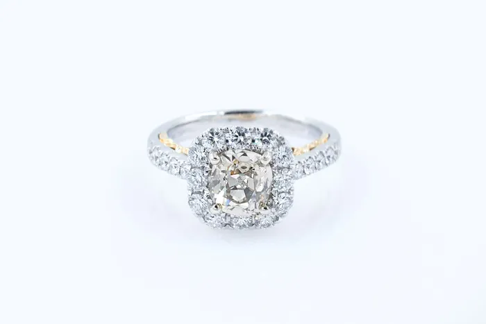 144 CT Old Mine Cut Diamond Ring Crown Jewels Coin Rings