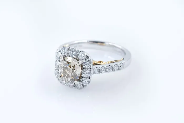 144 CT Old Mine Cut Diamond Ring Crown Jewels Coin Rings