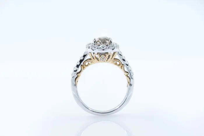 144 CT Old Mine Cut Diamond Ring Crown Jewels Coin Rings