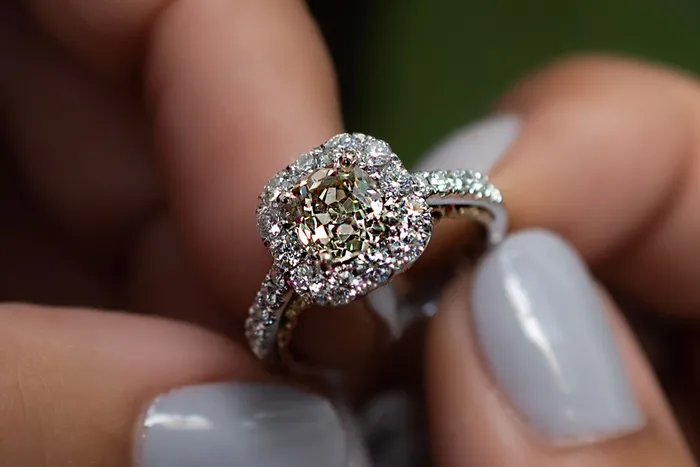 144 CT Old Mine Cut Diamond Ring Crown Jewels Coin Rings
