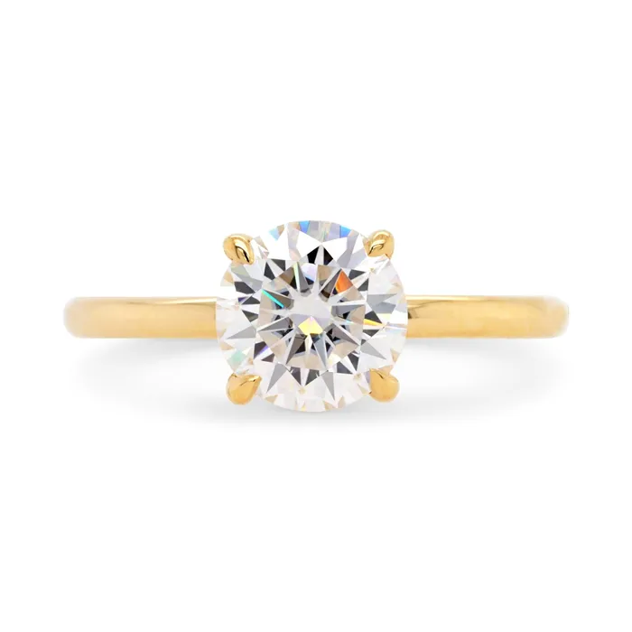 15ct Vera Round Moissanite Solitaire Engagement Ring Valerie Madison Fine Jewelry Rings