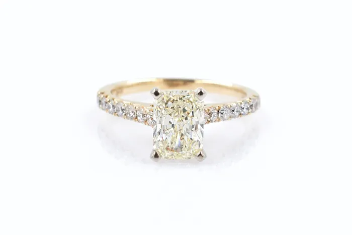 161 ct Radiant Cut Diamond Engagement Ring Crown Jewels Coin Rings