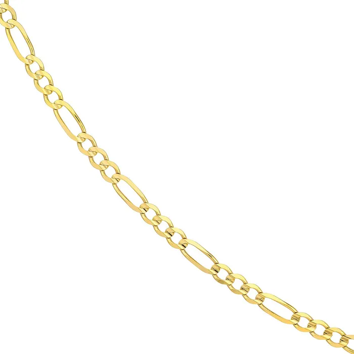10K Yellow Gold 56mm 22 Figaro Chain Metal Marketplace PreStyled Sets