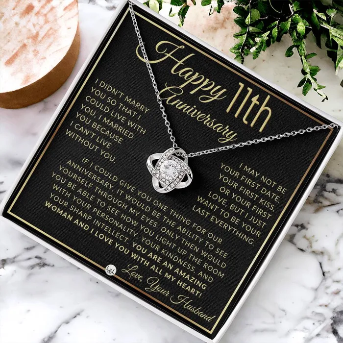 11th Anniversary Gift For Wife Beautiful Womens Pendant Necklace Heartfelt Anniversary Message ShineOn Fulfillment Necklaces 11th Anniversary Gift For Wife Beautiful Womens Pendant Necklace Heartfelt Anniversary Message ShineOn Fulfillment Necklaces