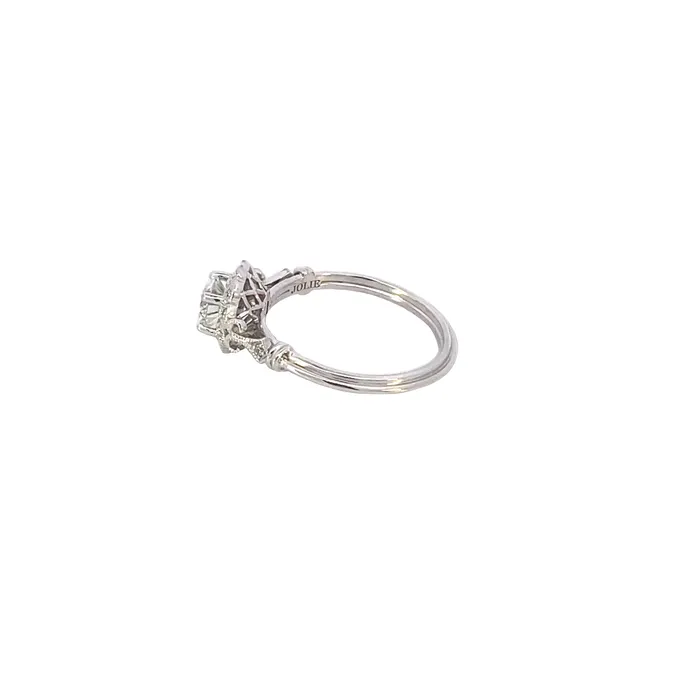 14K White Gold 068ctw 4 Prong Diamond Engagement Ring Jolie Designs Rings 14K White Gold 068ctw 4 Prong Diamond Engagement Ring Jolie Designs Rings