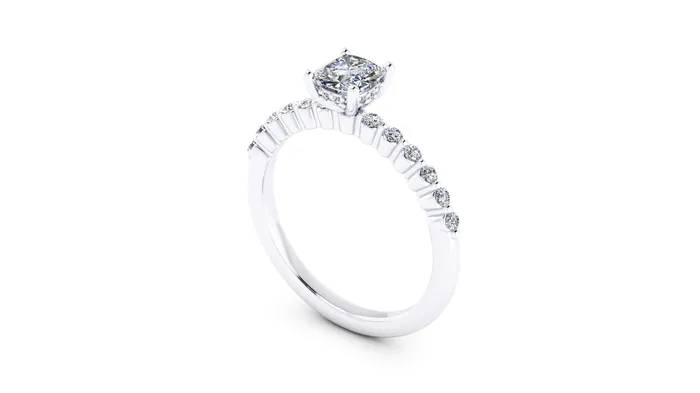 14K White Gold 097ctw 4 Prong Engagement Ring by Thollot THOLLOT DIAMONDS AND FINE JEWELRY Rings 14K White Gold 097ctw 4 Prong Engagement Ring by Thollot THOLLOT DIAMONDS AND FINE JEWELRY Rings
