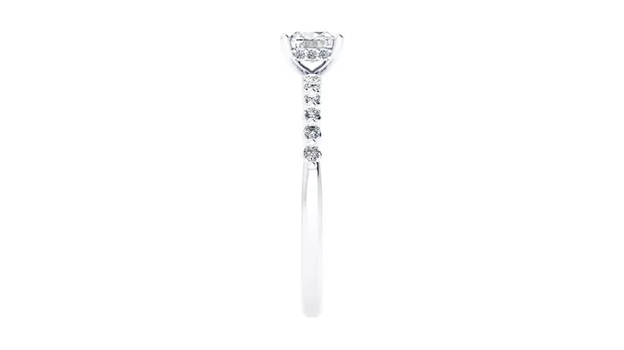 14K White Gold 097ctw 4 Prong Engagement Ring by Thollot THOLLOT DIAMONDS AND FINE JEWELRY Rings 14K White Gold 097ctw 4 Prong Engagement Ring by Thollot THOLLOT DIAMONDS AND FINE JEWELRY Rings