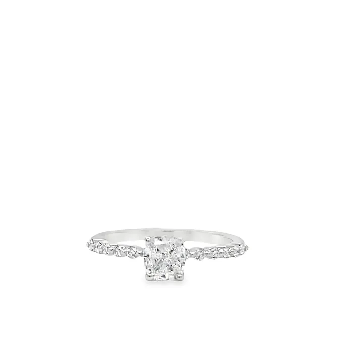 14K White Gold 097ctw 4 Prong Engagement Ring by Thollot THOLLOT DIAMONDS AND FINE JEWELRY Rings 14K White Gold 097ctw 4 Prong Engagement Ring by Thollot THOLLOT DIAMONDS AND FINE JEWELRY Rings