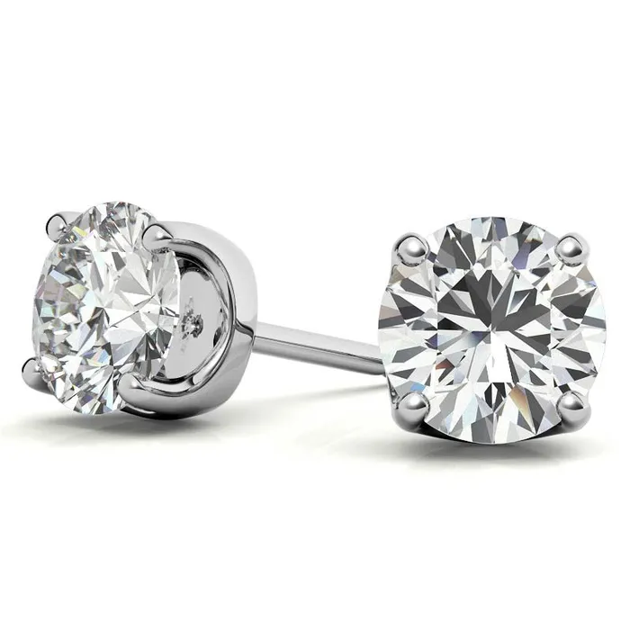 14K White Gold 100ctw Diamond Stud Earrings in Four Prong Solid Settings GEMS ONE CORPRATION Earrings