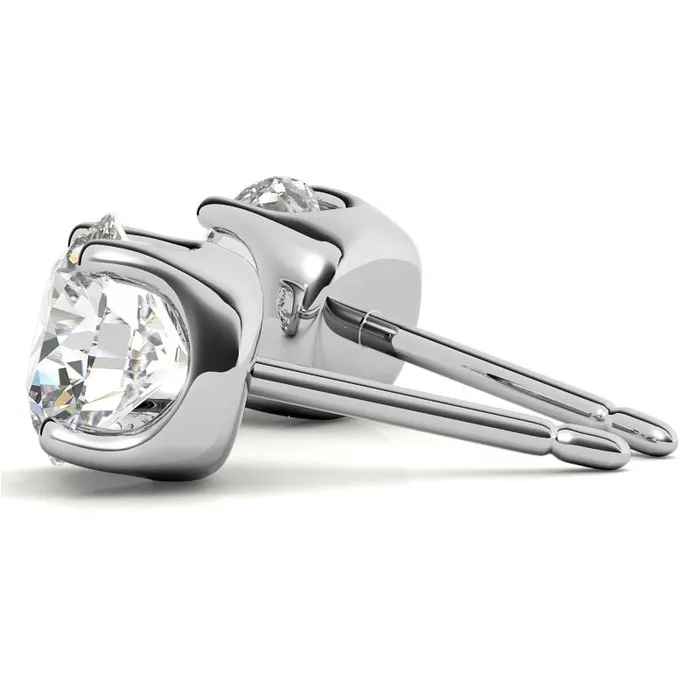 14K White Gold 100ctw Diamond Stud Earrings in Four Prong Solid Settings GEMS ONE CORPRATION Earrings