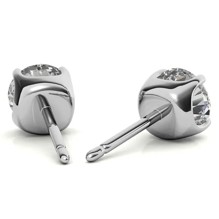 14K White Gold 100ctw Diamond Stud Earrings in Four Prong Solid Settings GEMS ONE CORPRATION Earrings