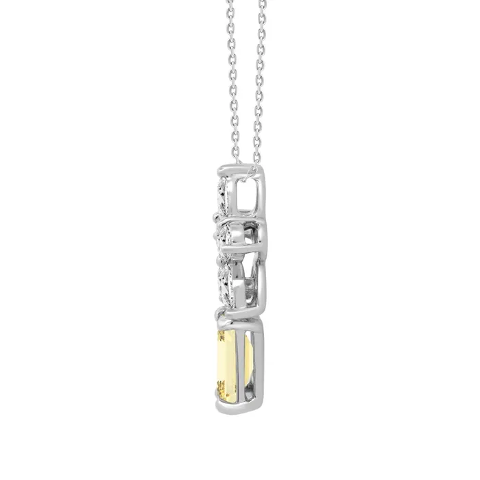 14K WHITE GOLD 2 14CT PEARMARQUISERADIANT DIAMOND LADIES PENDANT WITH CHAIN CENTER STONE RADIANT DIAMOND 1 12CT Ethos Necklaces 14K WHITE GOLD 2 14CT PEARMARQUISERADIANT DIAMOND LADIES PENDANT WITH CHAIN CENTER STONE RADIANT DIAMOND 1 12CT Ethos Necklaces