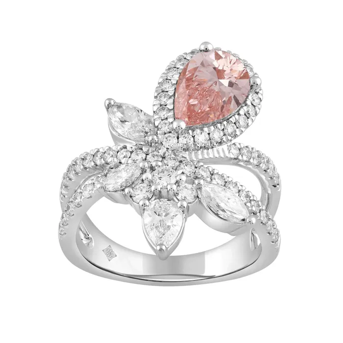 14K WHITE GOLD 300CT ROUNDPEARMARQUISE DIAMOND LADIES RING CENTER STONE PEAR DIAMOND 1 12CT Ethos Rings 14K WHITE GOLD 300CT ROUNDPEARMARQUISE DIAMOND LADIES RING CENTER STONE PEAR DIAMOND 1 12CT Ethos Rings