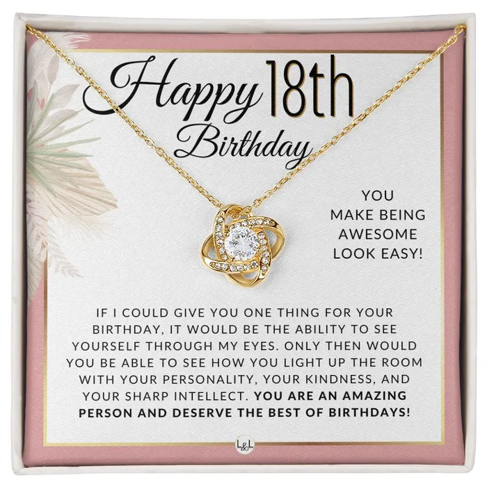 18th Birthday Gift For Her Necklace For 18 Year Old Birthday Beautiful Teenage Girl Birthday Pendant ShineOn Fulfillment Necklaces