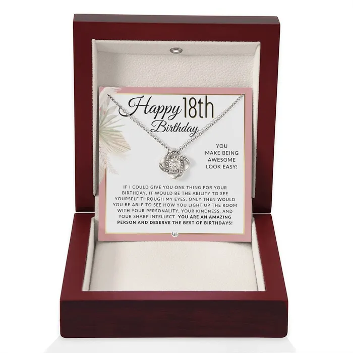 18th Birthday Gift For Her Necklace For 18 Year Old Birthday Beautiful Teenage Girl Birthday Pendant ShineOn Fulfillment Necklaces