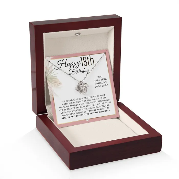 18th Birthday Gift For Her Necklace For 18 Year Old Birthday Beautiful Teenage Girl Birthday Pendant ShineOn Fulfillment Necklaces