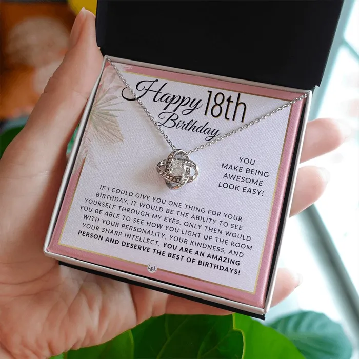18th Birthday Gift For Her Necklace For 18 Year Old Birthday Beautiful Teenage Girl Birthday Pendant ShineOn Fulfillment Necklaces