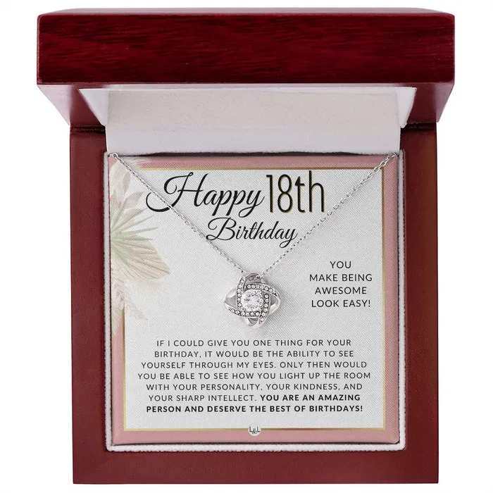 18th Birthday Gift For Her Necklace For 18 Year Old Birthday Beautiful Teenage Girl Birthday Pendant ShineOn Fulfillment Necklaces
