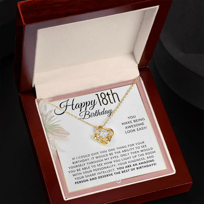 18th Birthday Gift For Her Necklace For 18 Year Old Birthday Beautiful Teenage Girl Birthday Pendant ShineOn Fulfillment Necklaces