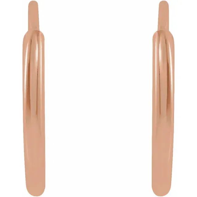 302 Fine Jewelry Earrings Flexible Endless Huggie Hoops Earrings 1030 MM Solid 14K Yellow White Rose Gold