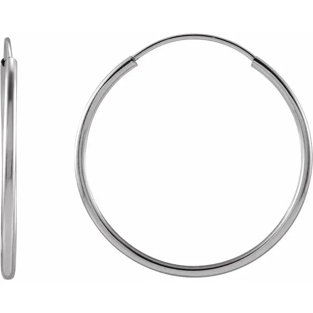 302 Fine Jewelry Earrings Flexible Endless Huggie Hoops Earrings 1030 MM Solid 14K Yellow White Rose Gold