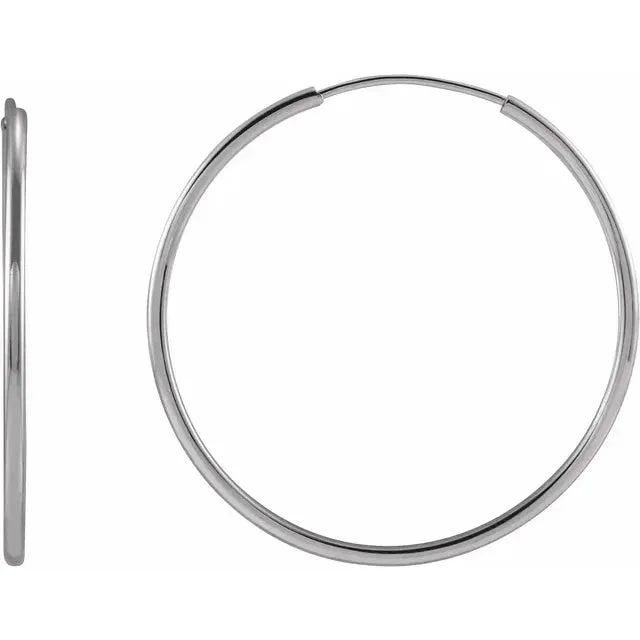 302 Fine Jewelry Earrings Flexible Endless Huggie Hoops Earrings 1030 MM Solid 14K Yellow White Rose Gold