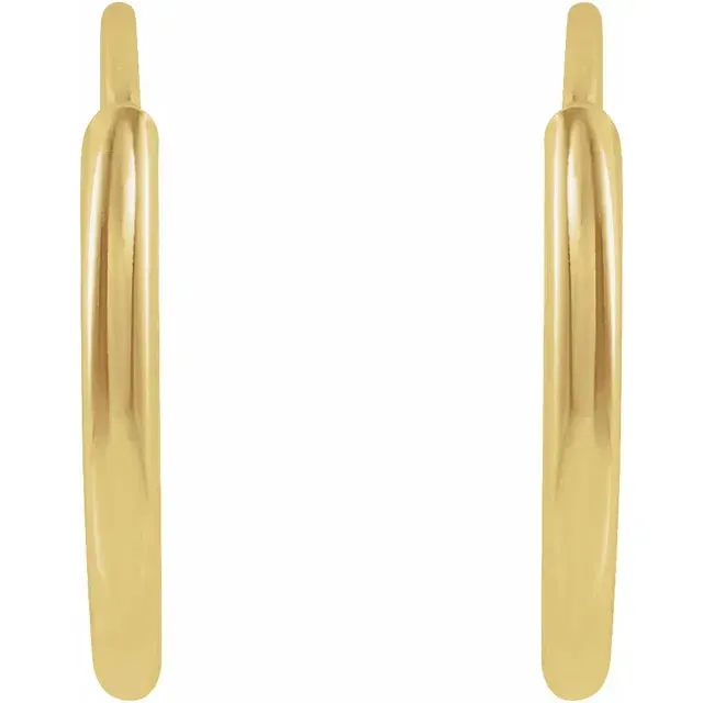 302 Fine Jewelry Earrings Flexible Endless Huggie Hoops Earrings 1030 MM Solid 14K Yellow White Rose Gold