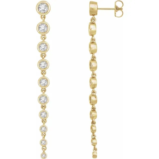 302 Fine Jewelry On Top Of The World 2 or 175 CTW LabGrown Diamond Waterfall Earrings 14K Yellow White Rose Gold Earrings 302 Fine Jewelry On Top Of The World 2 or 175 CTW LabGrown Diamond Waterfall Earrings 14K Yellow White Rose Gold Earrings