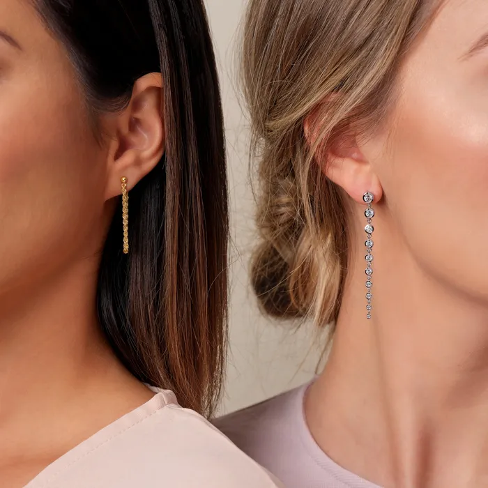 302 Fine Jewelry On Top Of The World 2 or 175 CTW LabGrown Diamond Waterfall Earrings 14K Yellow White Rose Gold Earrings