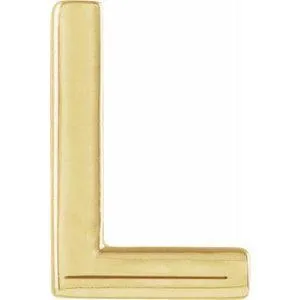 302 Fine Jewelry Personalized Initial Wear Everyday Stud Earring Solid 14K Yellow Gold AZ Earrings
