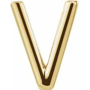 302 Fine Jewelry Personalized Initial Wear Everyday Stud Earring Solid 14K Yellow Gold AZ Earrings