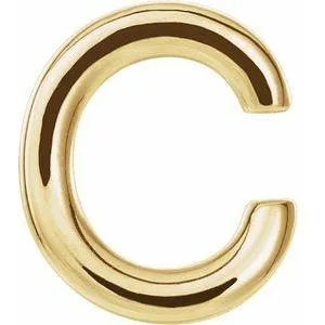 302 Fine Jewelry Personalized Initial Wear Everyday Stud Earring Solid 14K Yellow Gold AZ Earrings