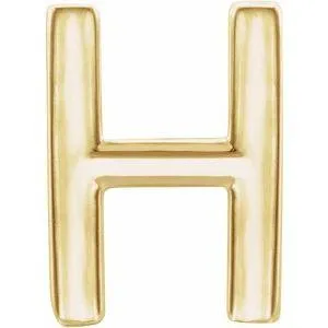 302 Fine Jewelry Personalized Initial Wear Everyday Stud Earring Solid 14K Yellow Gold AZ Earrings