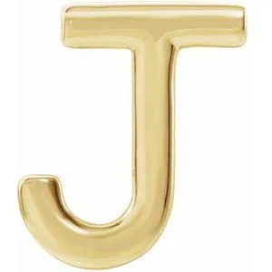 302 Fine Jewelry Personalized Initial Wear Everyday Stud Earring Solid 14K Yellow Gold AZ Earrings