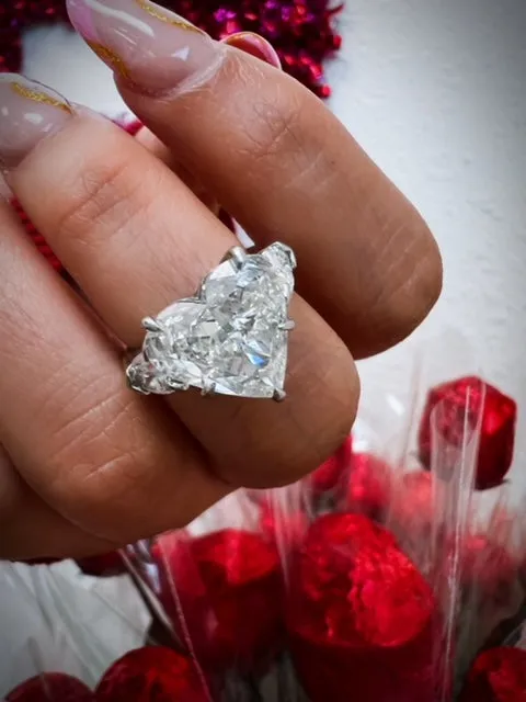 415 ct Heart Diamond Ring Valentine Special Crown Jewels Coin Rings