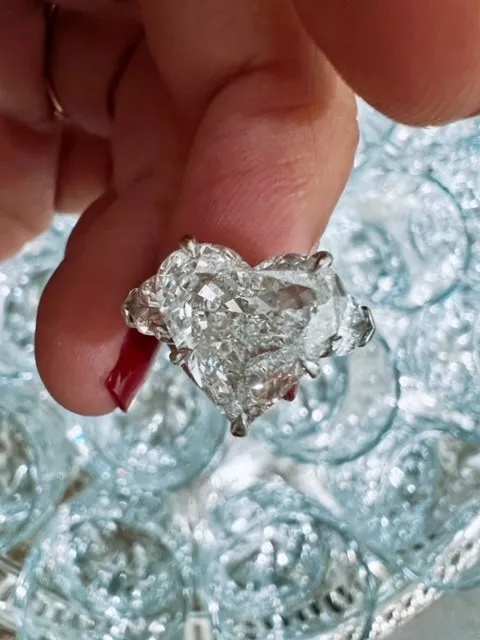 415 ct Heart Diamond Ring Valentine Special Crown Jewels Coin Rings