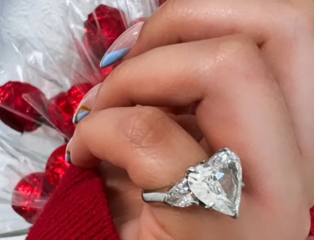 415 ct Heart Diamond Ring Valentine Special Crown Jewels Coin Rings