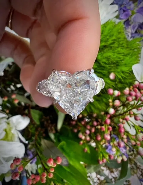 415 ct Heart Diamond Ring Valentine Special Crown Jewels Coin Rings