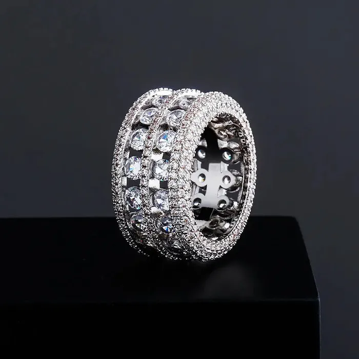5 Row Diamond Band Ring in White Gold The Icetruck Rings 5 Row Diamond Band Ring in White Gold The Icetruck Rings