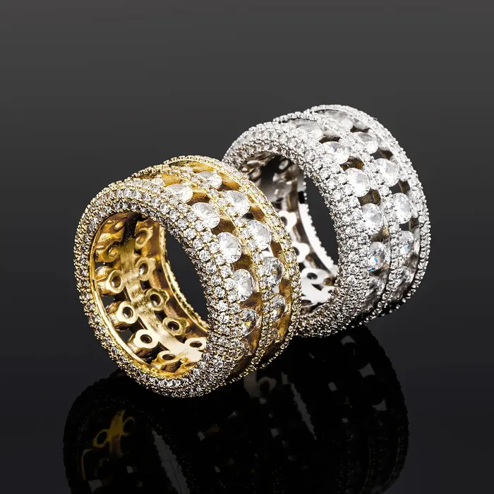 5 Row Diamond Band Ring in White Gold The Icetruck Rings 5 Row Diamond Band Ring in White Gold The Icetruck Rings