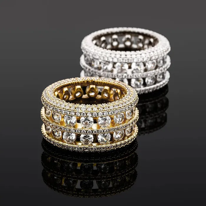 5 Row Diamond Band Ring in White Gold The Icetruck Rings 5 Row Diamond Band Ring in White Gold The Icetruck Rings