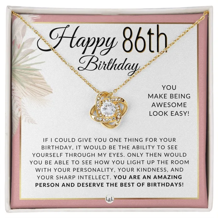 86th Birthday Gift For Her Necklace For 86 Year Old Beautiful Womans Birthday Pendant Jewelry ShineOn Fulfillment Necklaces