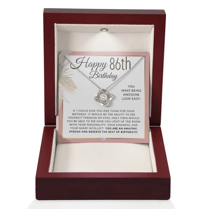86th Birthday Gift For Her Necklace For 86 Year Old Beautiful Womans Birthday Pendant Jewelry ShineOn Fulfillment Necklaces