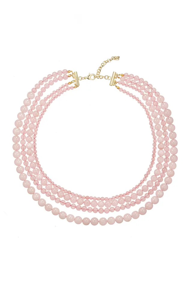 Agate MultiStrand Beaded Necklace Eye Candy LA Necklaces
