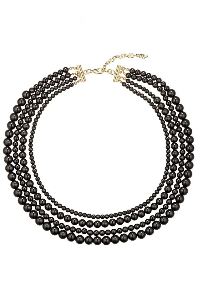 Agate MultiStrand Beaded Necklace Eye Candy LA Necklaces