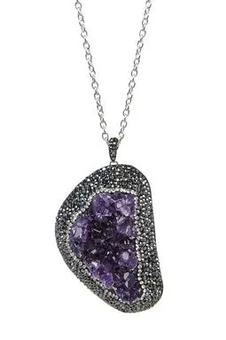 Amethyst Rhinestone Necklace Eye Candy LA Necklaces
