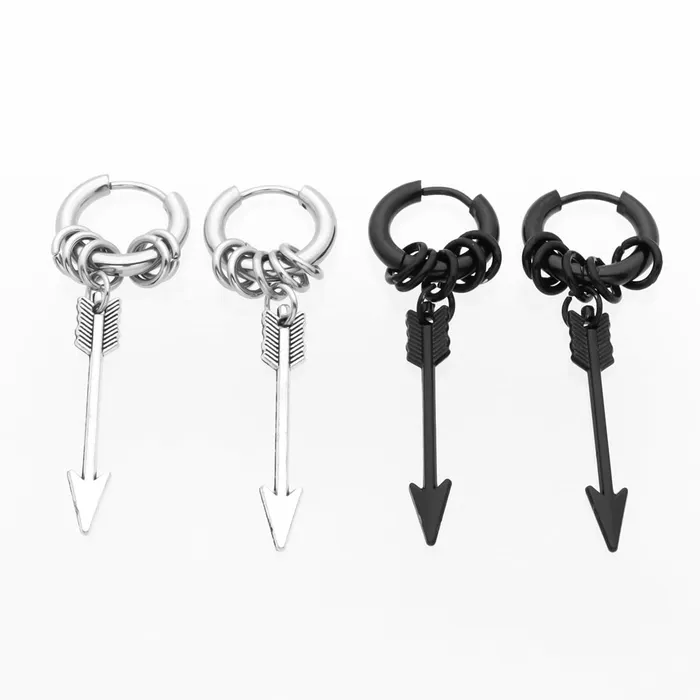 Arrow Dangle Huggie Hoop Earrings Glitters Earrings