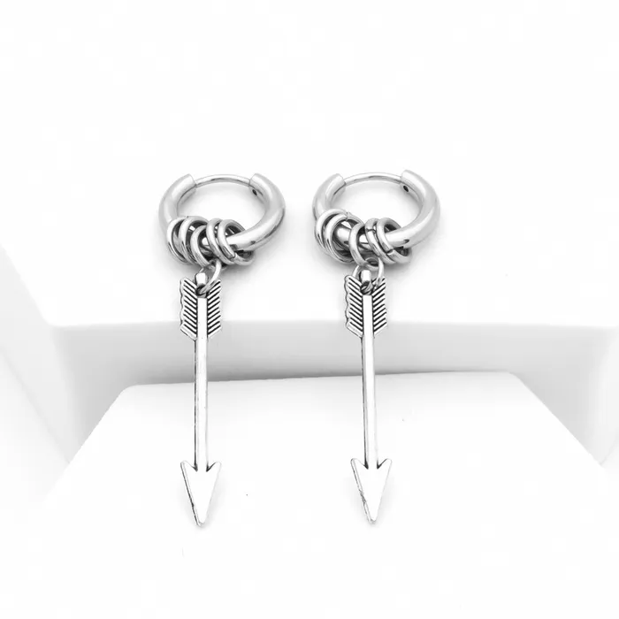 Arrow Dangle Huggie Hoop Earrings Glitters Earrings