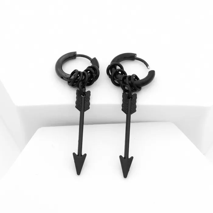 Arrow Dangle Huggie Hoop Earrings Glitters Earrings