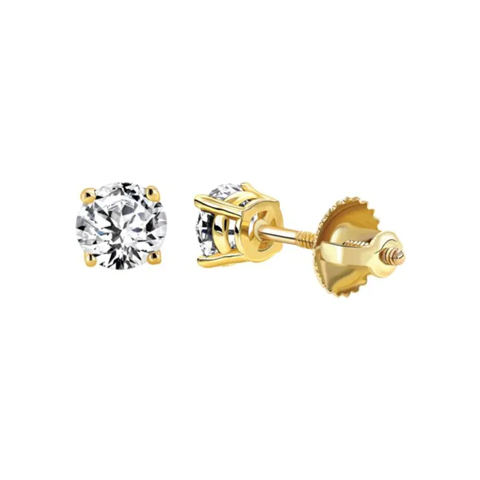 AV Earrings LADIES SOLITAIRE EARRINGS 015CT ROUND DIAMOND 14K YELLOW GOLD AV Earrings LADIES SOLITAIRE EARRINGS 015CT ROUND DIAMOND 14K YELLOW GOLD